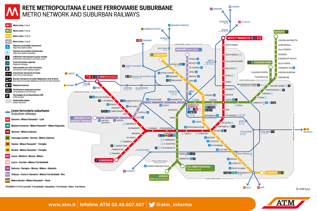 ミラノの地図：オフラインマップ、ミラノ市内の詳細地図