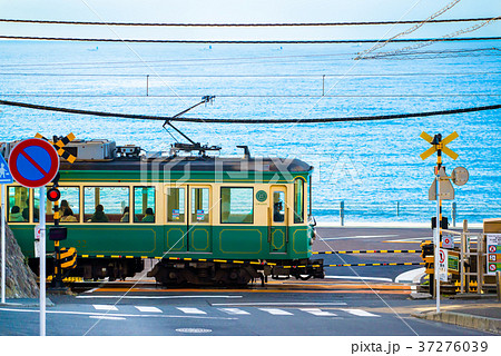江ノ電 鎌倉高校前駅あたり、湘南の海と電車を撮った写真 - たまプロ新聞