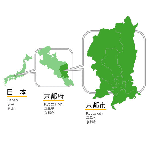 京都府の地図・白地図