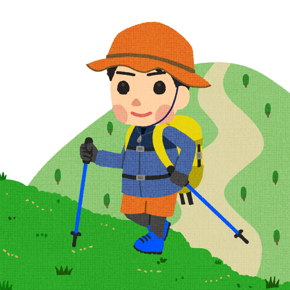 リュックサックを背負って歩く登山女子のイラスト素材183775293 毎月1点無料 フリー のストックフォト イメージマート