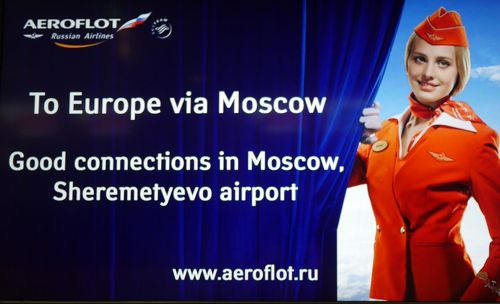モスクワ の シェレメーチエヴォ 国際空港で トランジット
