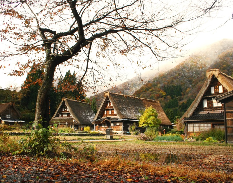 五箇山合掌の里富山県南砺市菅沼の合掌造りコテージ