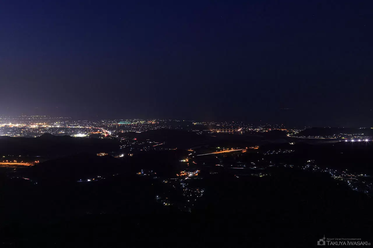 一宇田展望台夜景を見るためのナイトハイキングコース