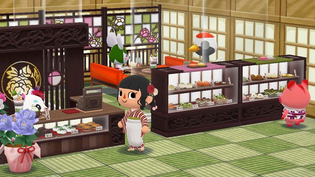 和の街並み🐈🍘 素敵なマイデザインお借りしました🙇‍♀️🤍 🏷️石畳 @r.crossing_08 🏷️浴衣@mayu_mori25ポケ森acpccポケ森コンプポケ森コンプリートポケ森レイアウトどうぶつの森