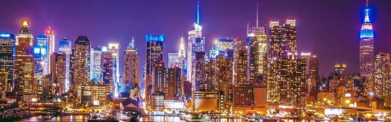 アメリカ、ニューヨークのマンハッタンの夜景の写真素材・画像素材 Image 38124998