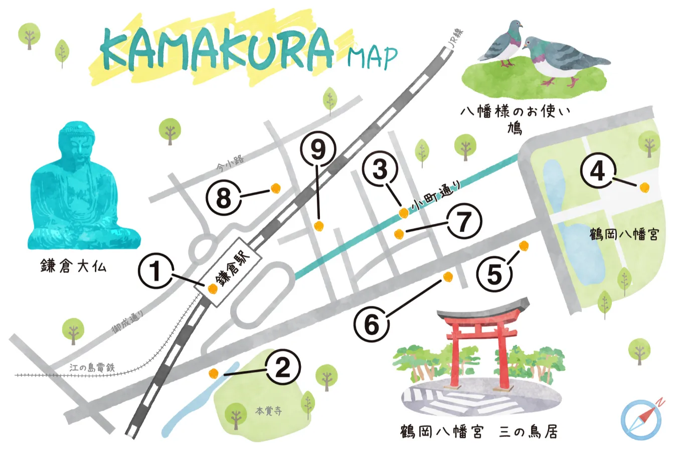 鎌倉 日帰りモデルコース⭐︎大人め女子旅！老舗の名喫茶から涼やか避暑地、あの「鳩サブレー」の甘味処までご紹介MORE